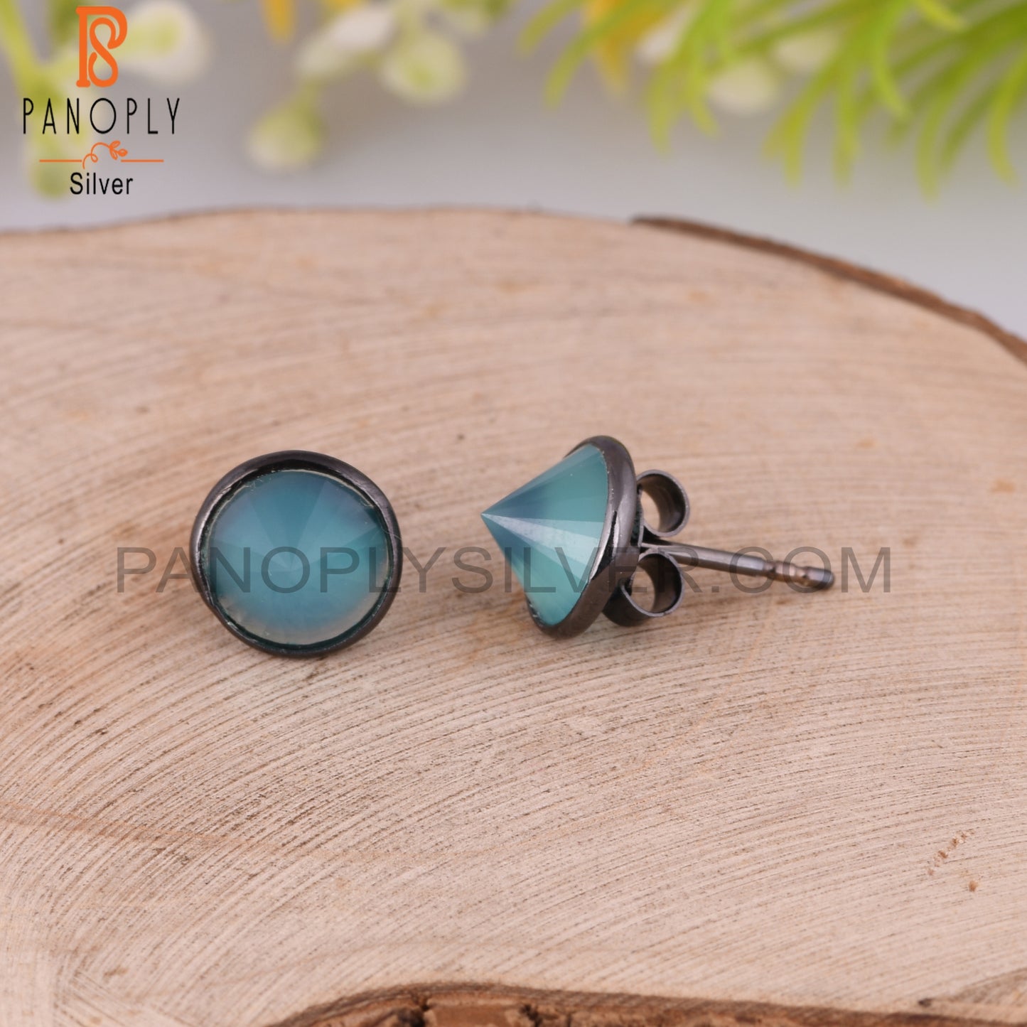 Aqua Chalcedony 925 Sterling Silver Earrings