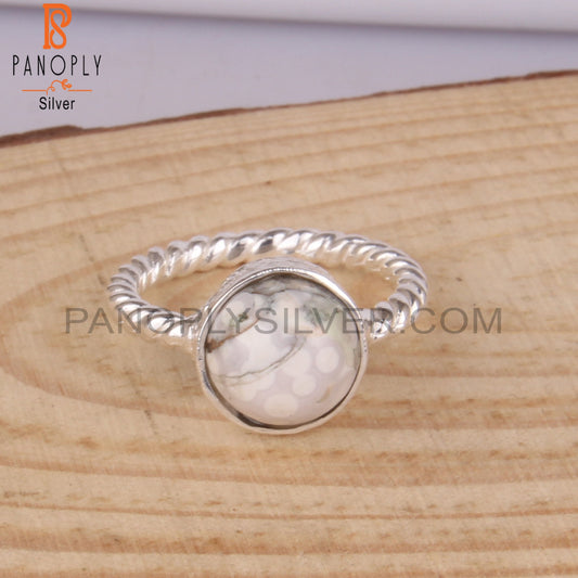 Mojave Copper Howlite 925 Sterling Silver Ring