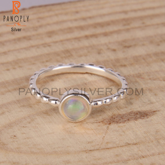 Natural Ethiopian Opal 925 Sterling Silver Ring