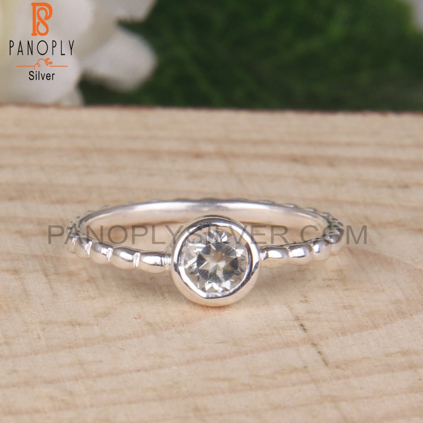 Solid 925 Sterling Silver Green Amethyst Ring