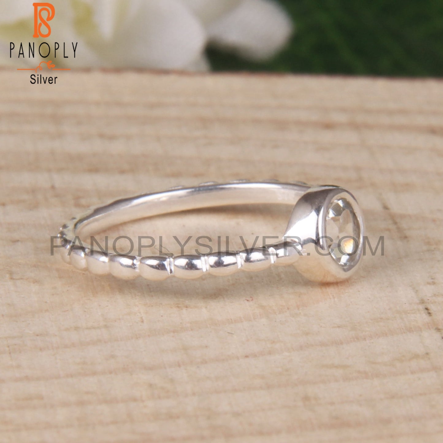Solid 925 Sterling Silver Green Amethyst Ring