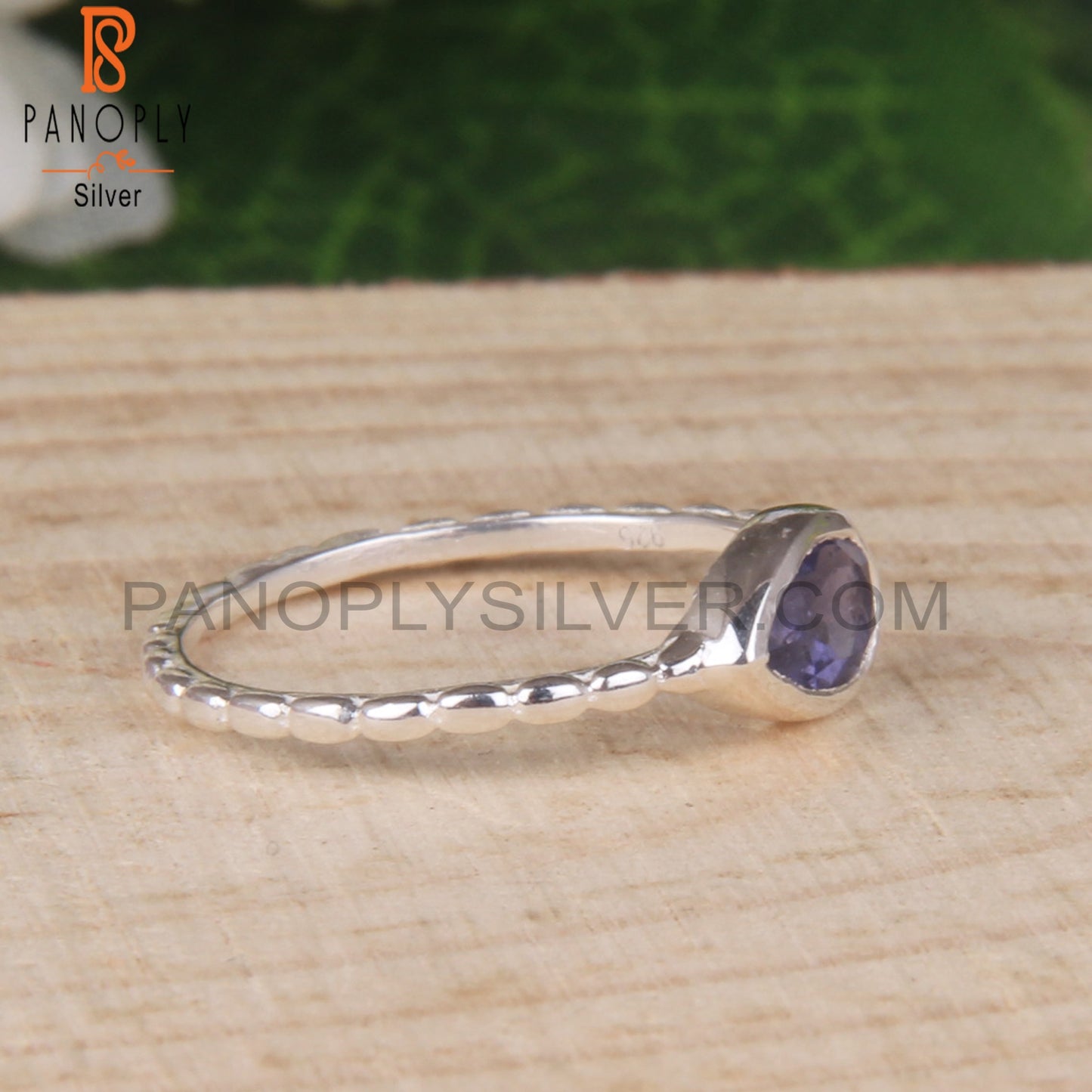 Pear Iolite 925 Sterling Silver Ring For Women
