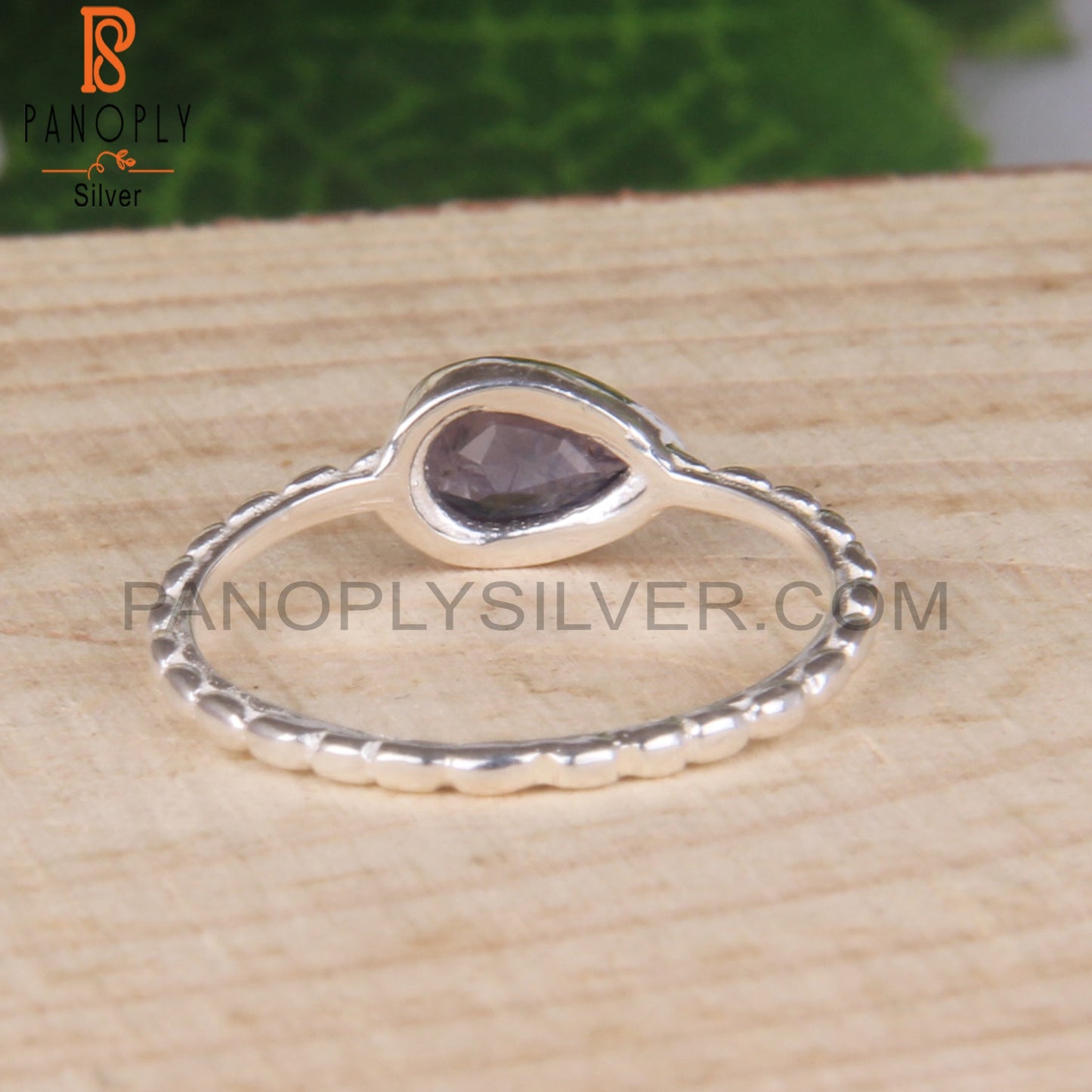 Pear Iolite 925 Sterling Silver Ring For Women
