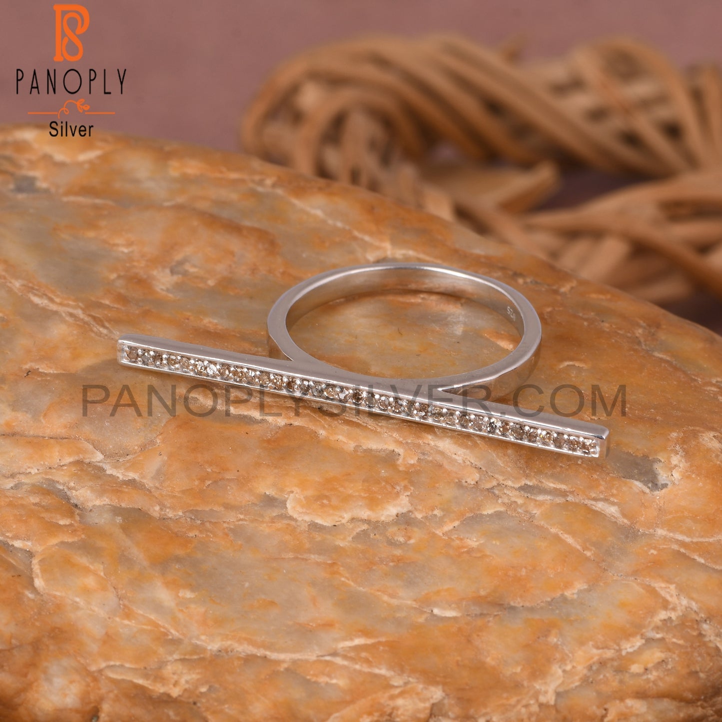 Diamond Round 925 Sterling Silver Ring