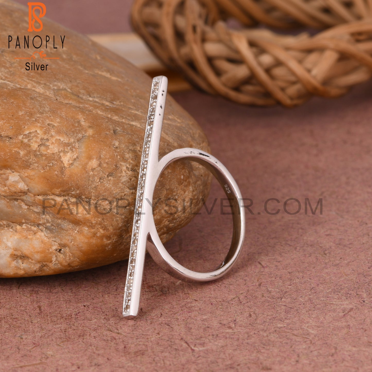Diamond Round 925 Sterling Silver Ring