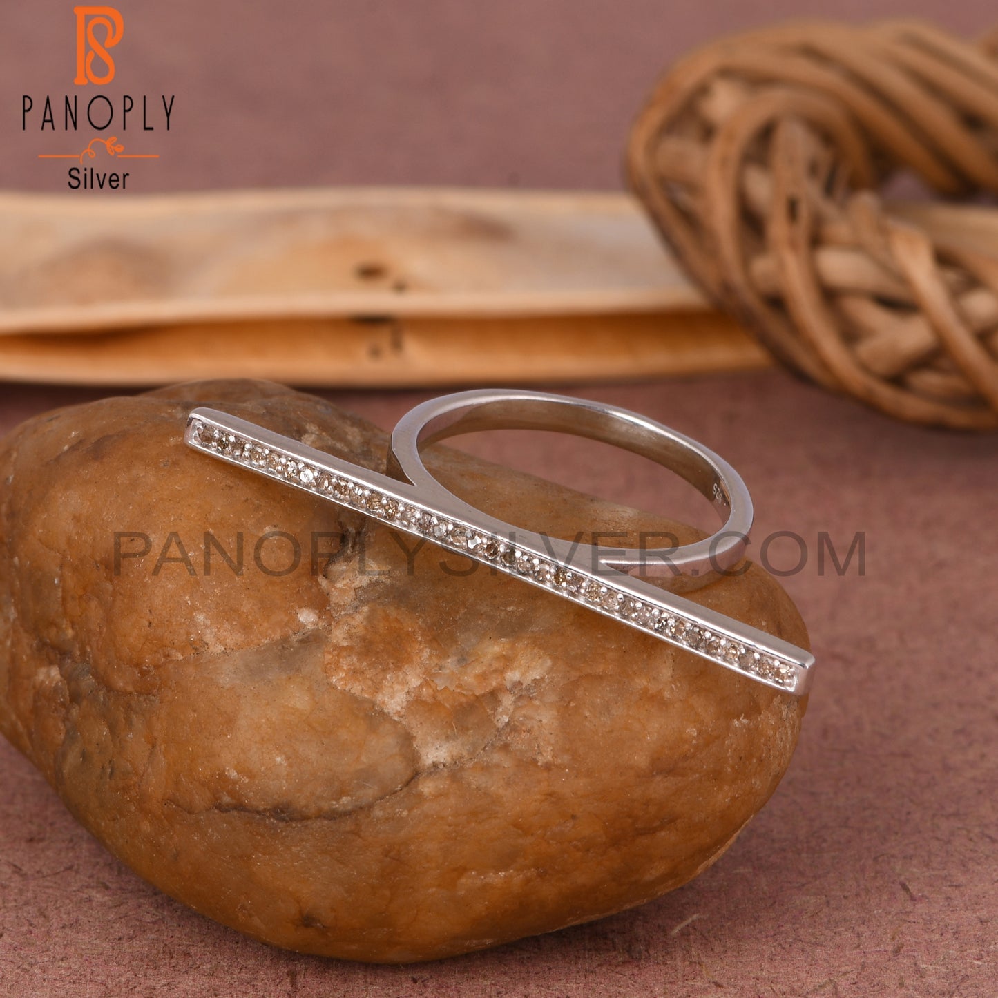 Diamond Round 925 Sterling Silver Ring