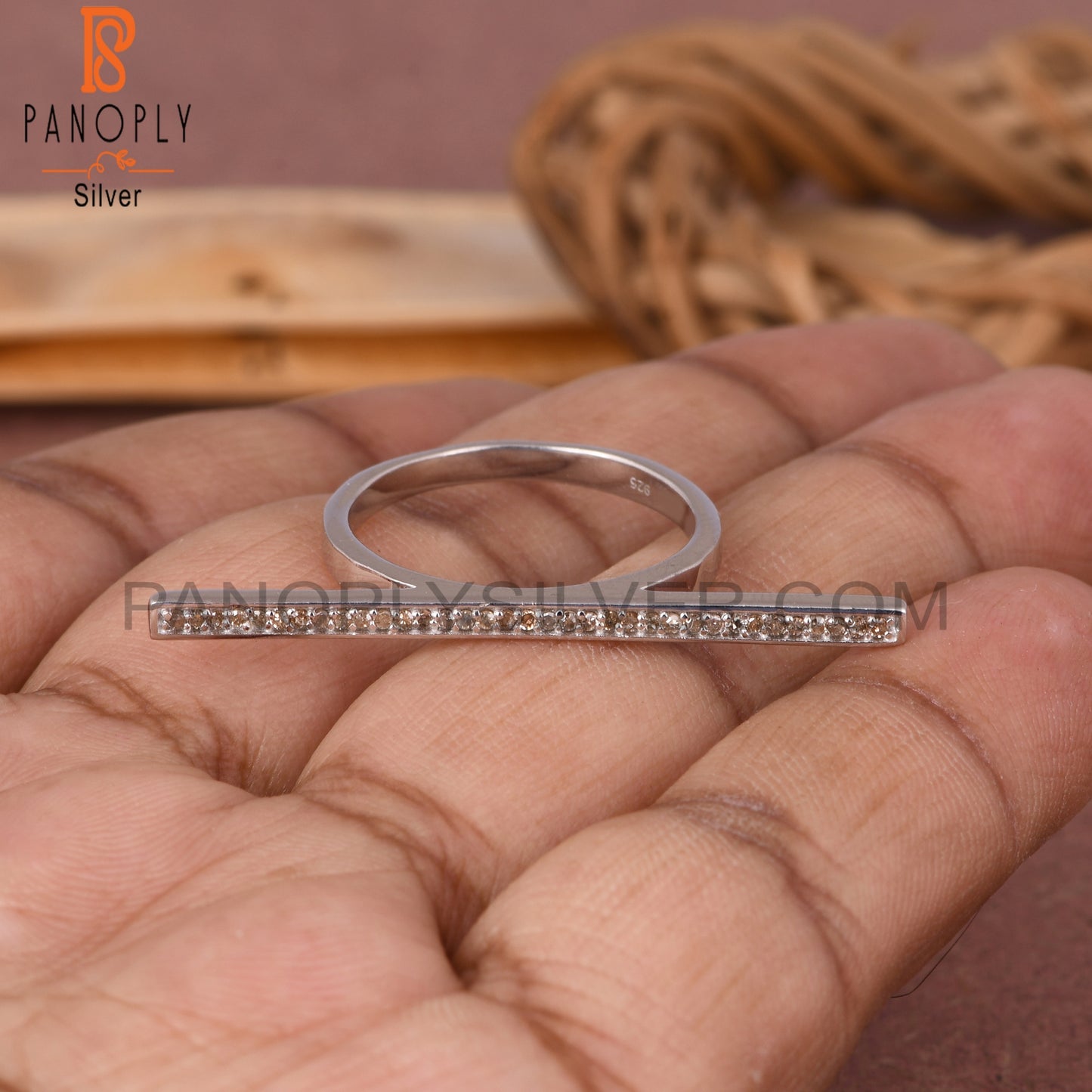 Diamond Round 925 Sterling Silver Ring