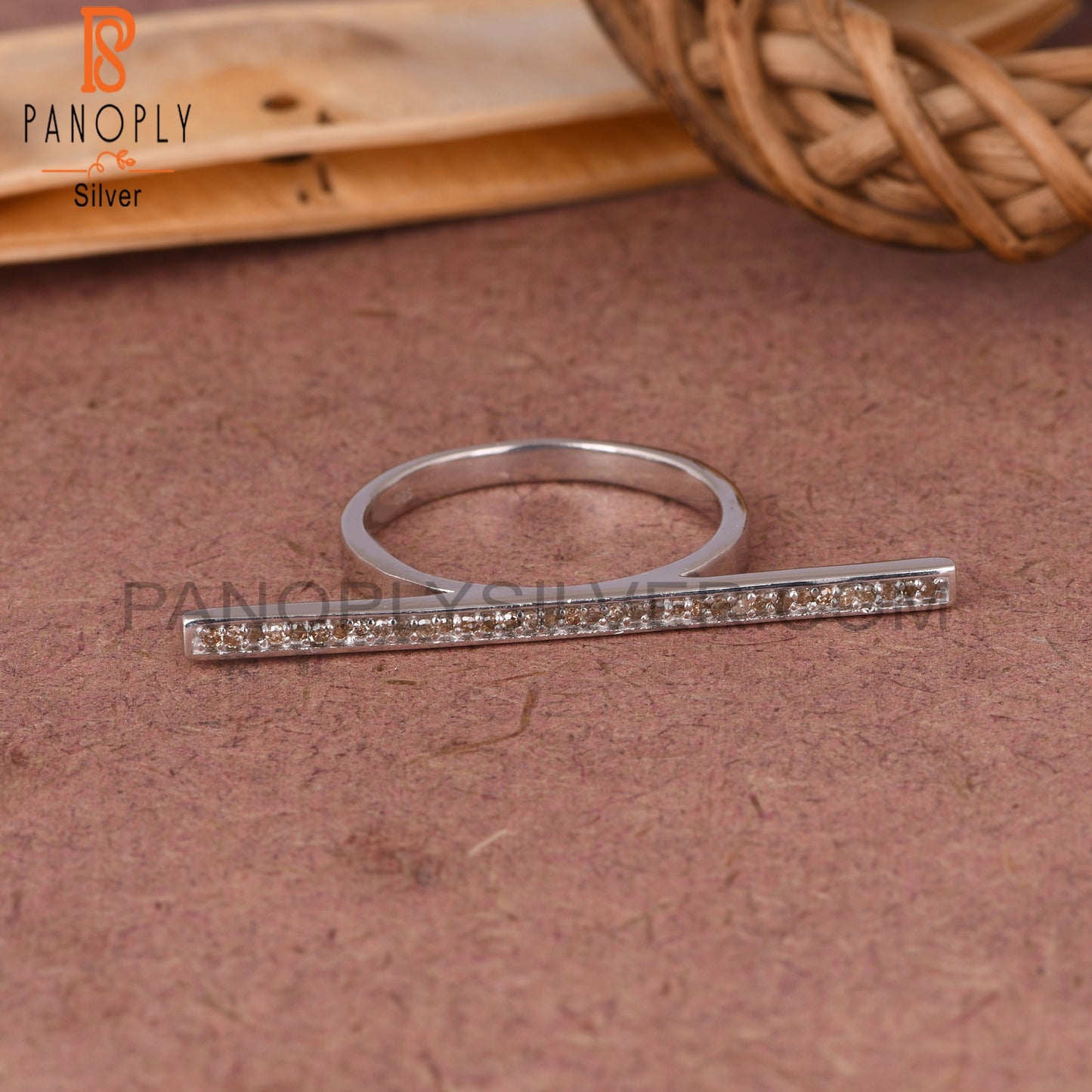 Diamond Round 925 Sterling Silver Ring