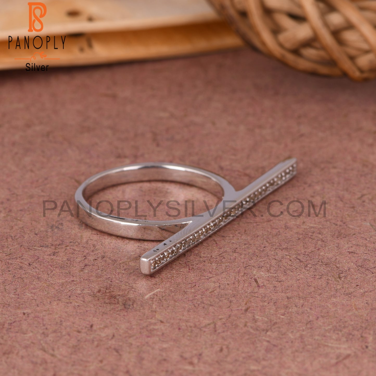 Diamond Round 925 Sterling Silver Ring