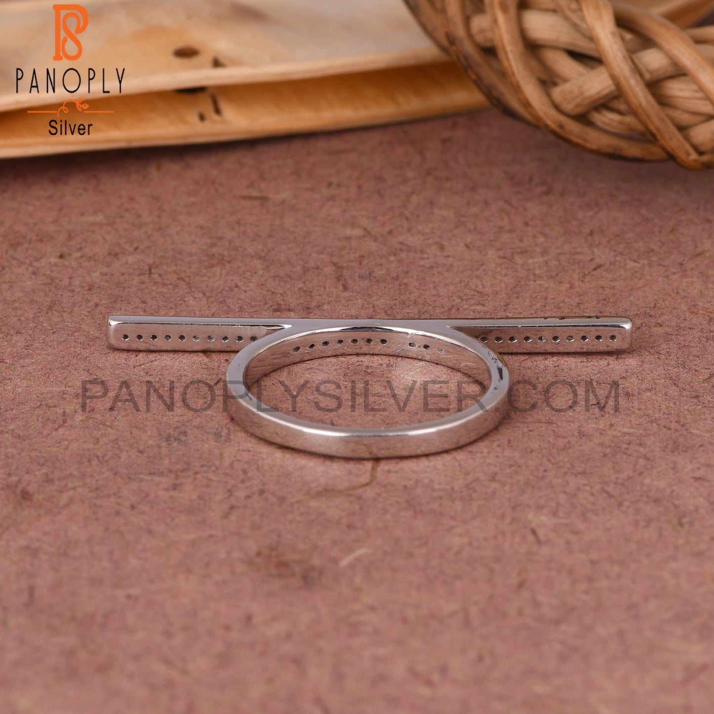 Diamond Round 925 Sterling Silver Ring