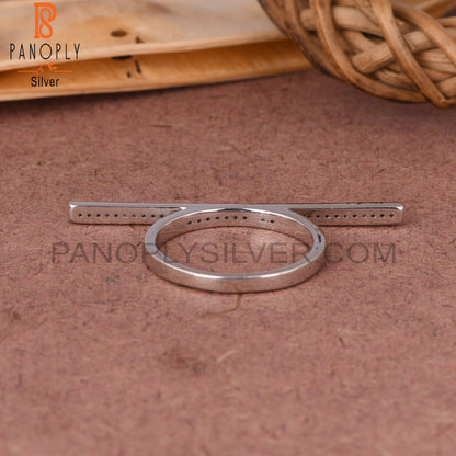 Diamond Round 925 Sterling Silver Ring