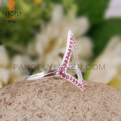 Ruby 925 Sterling Silver Cocktail Ring