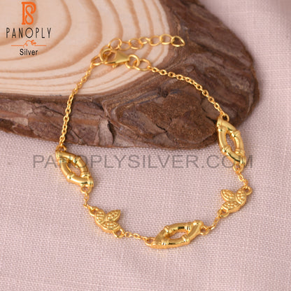 18K Gold 925 Sterling Silver Bracelet