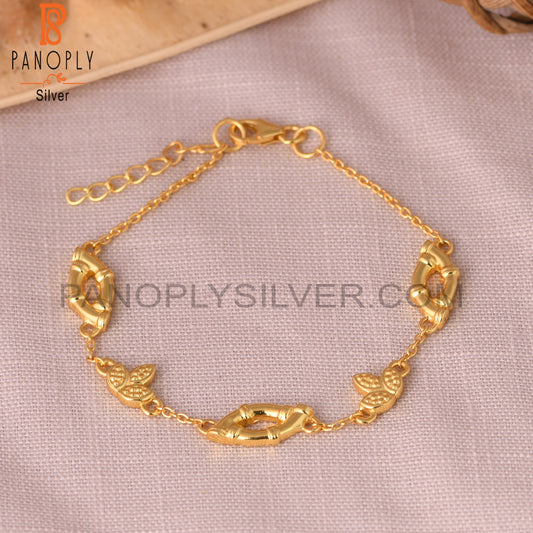 18K Gold 925 Sterling Silver Bracelet