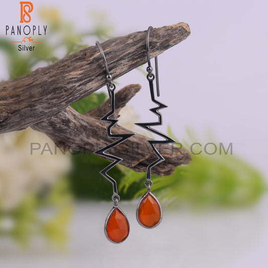 Red Onyx 925 Sterling Silver Earrings