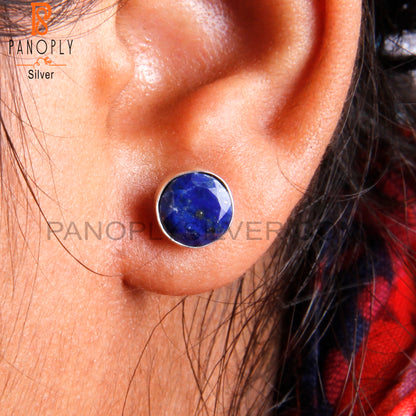 Lapis Lazuli 925 Sterling Silver Earrings For Girls