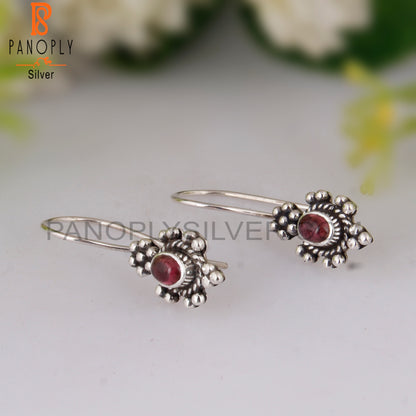 Pink Tourmaline Oval Shape 925 Sterling Silver Earrings