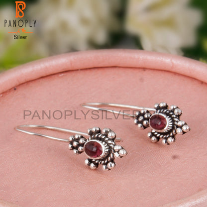 Pink Tourmaline Oval Shape 925 Sterling Silver Earrings