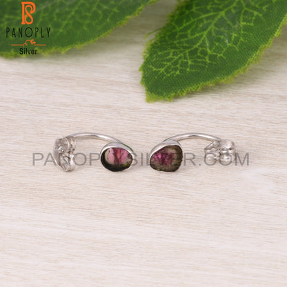 Bio Tourmaline 925 Sterling Silver Earrings For Girls