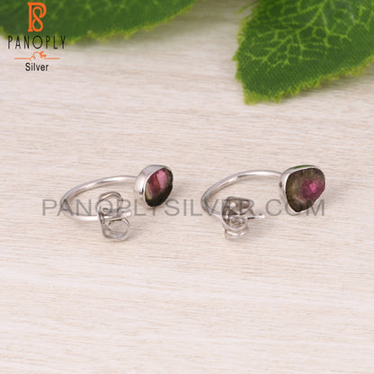 Bio Tourmaline 925 Sterling Silver Earrings For Girls