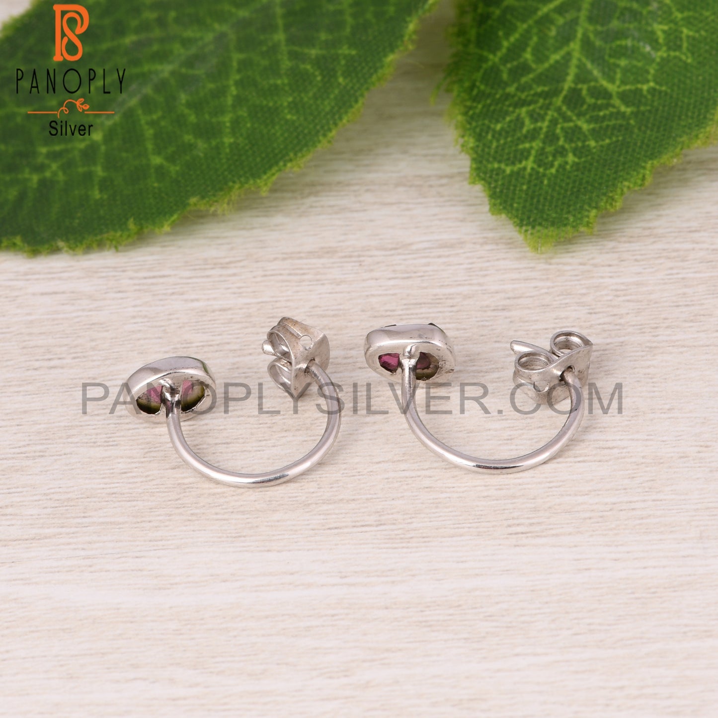 Bio Tourmaline 925 Sterling Silver Earrings For Girls
