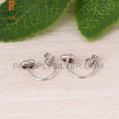 Bio Tourmaline 925 Sterling Silver Earrings For Girls