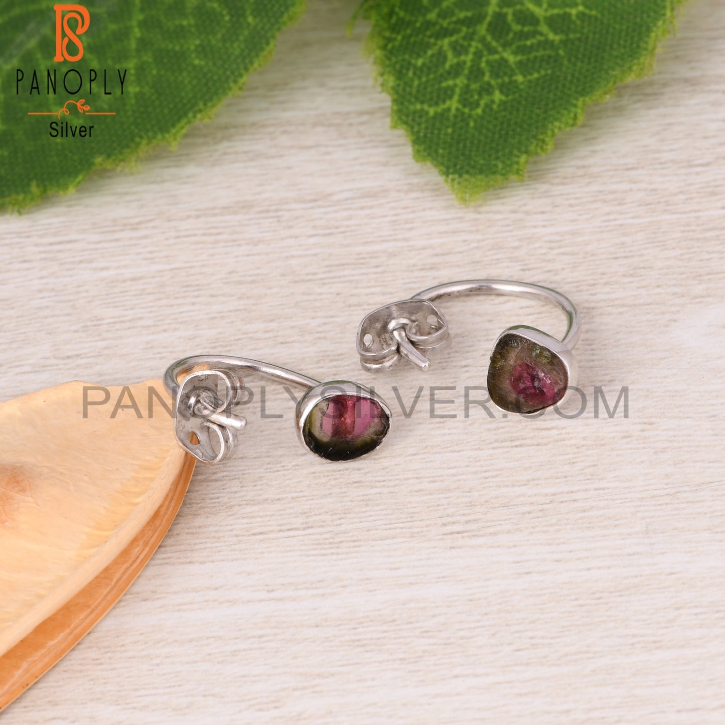 Bio Tourmaline 925 Sterling Silver Earrings For Girls