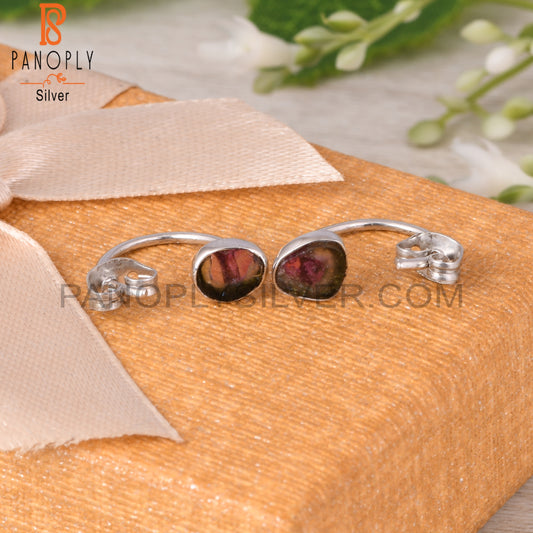 Bio Tourmaline 925 Sterling Silver Earrings For Girls