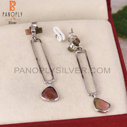 Bio Tourmaline 925 Silver Wedding Earrings Gift For Love