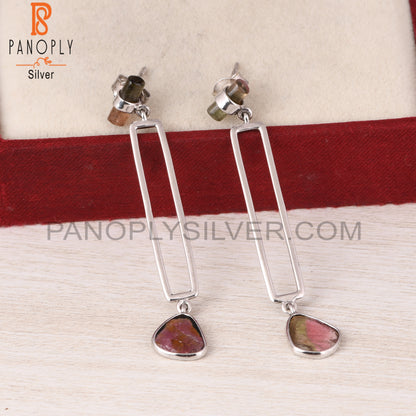 Bio Tourmaline 925 Silver Wedding Earrings Gift For Love