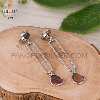 Bio Tourmaline 925 Silver Wedding Earrings Gift For Love
