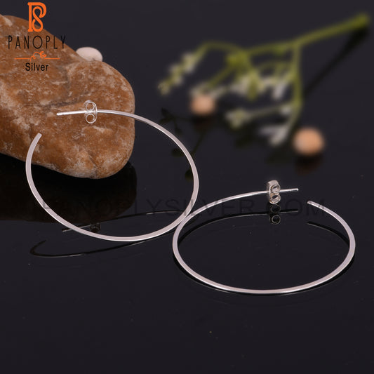 Plain 925 Sterling Silver Earrings