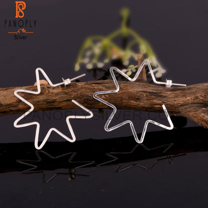 Star Shape 925 Sterling Silver Earrings