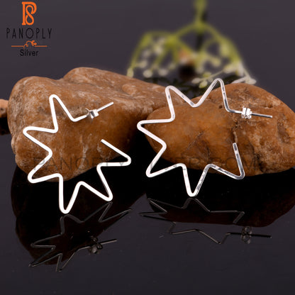 Star Shape 925 Sterling Silver Earrings