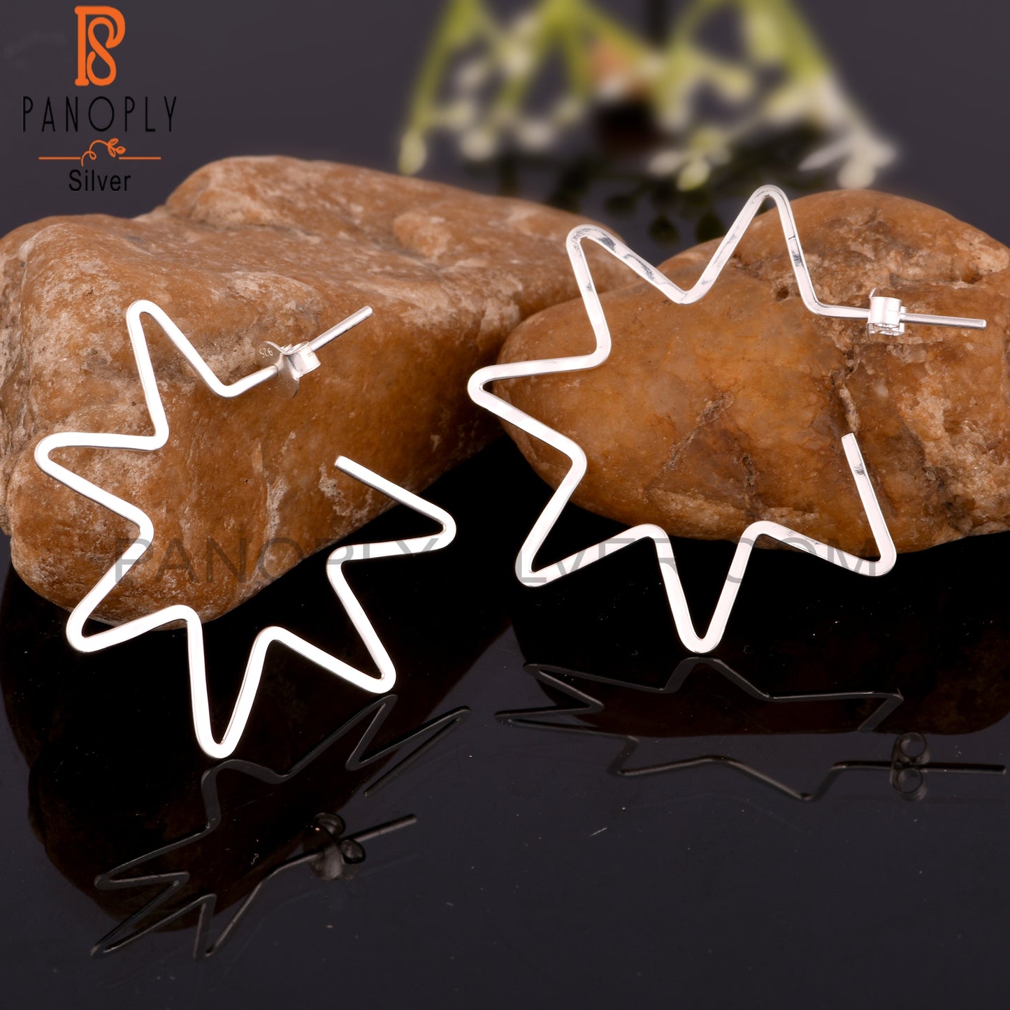 Star Shape 925 Sterling Silver Earrings