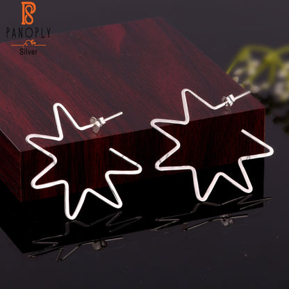 Star Shape 925 Sterling Silver Earrings