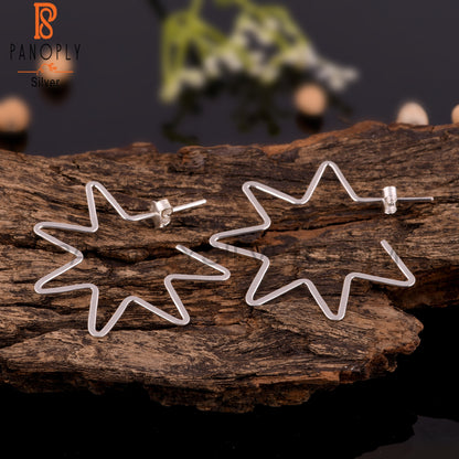 Star Shape 925 Sterling Silver Earrings
