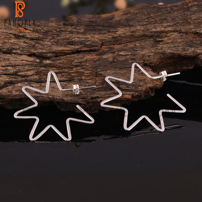 Star Shape 925 Sterling Silver Earrings