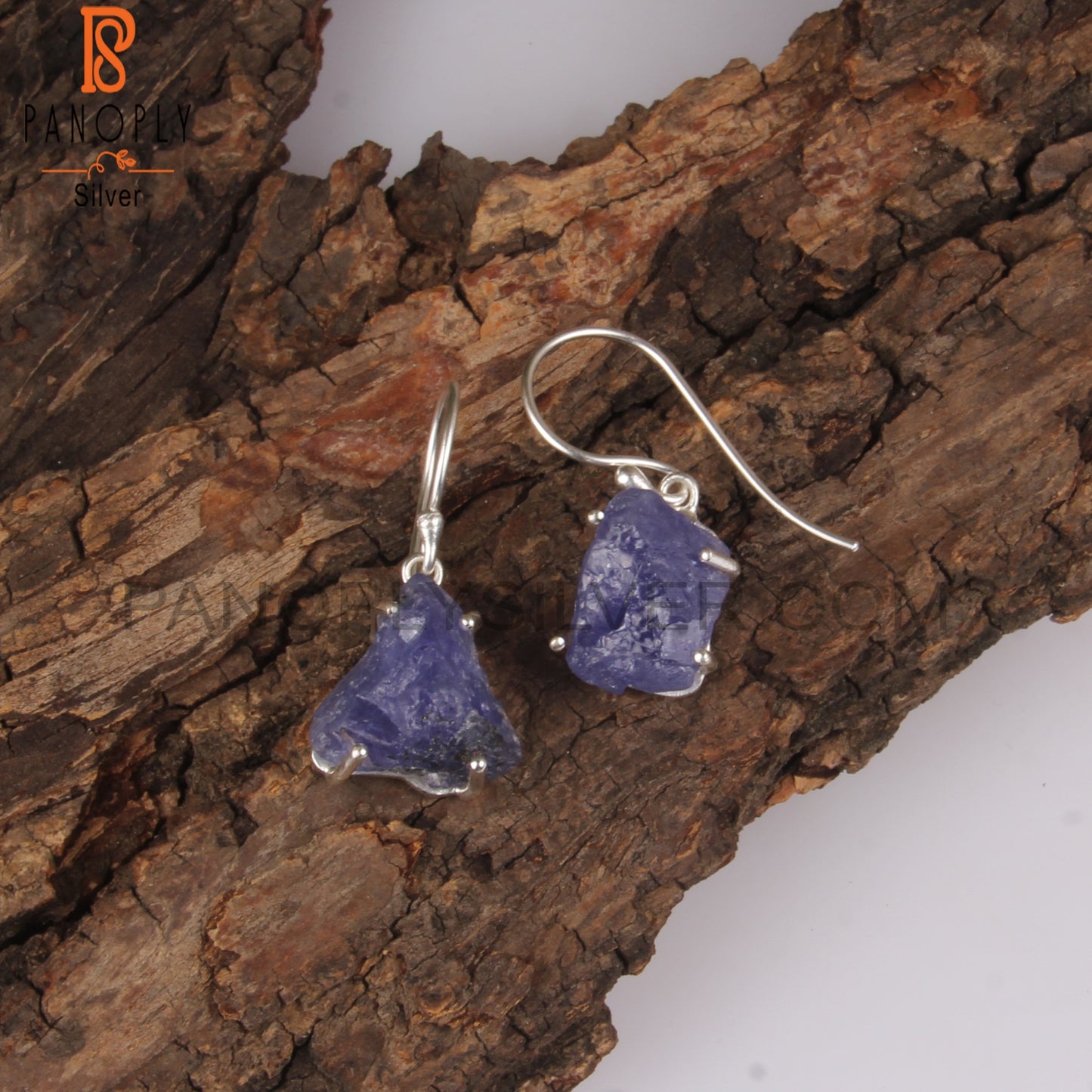 Tanzanite Rough 925 Sterling Silver Earrings
