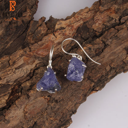 Tanzanite Rough 925 Sterling Silver Earrings