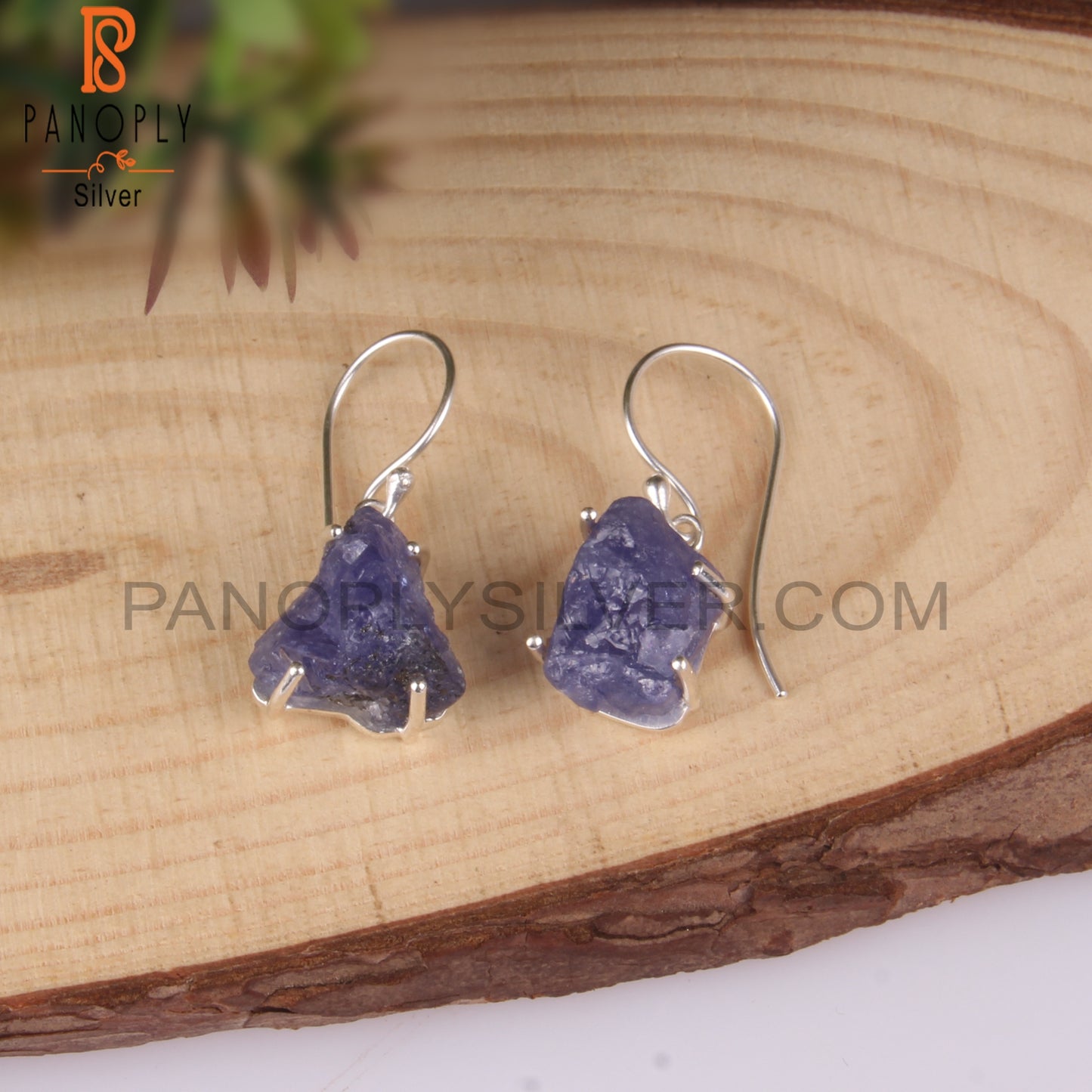 Tanzanite Rough 925 Sterling Silver Earrings