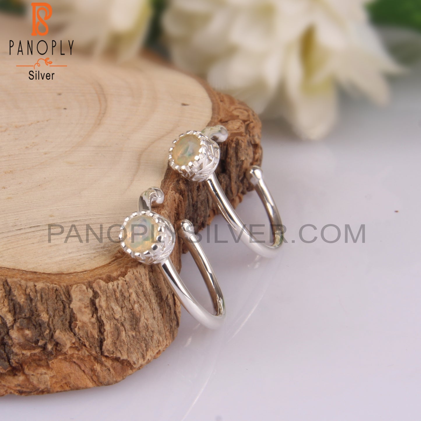 Ethiopian Opal 925 Sterling Silver Classic Earrings