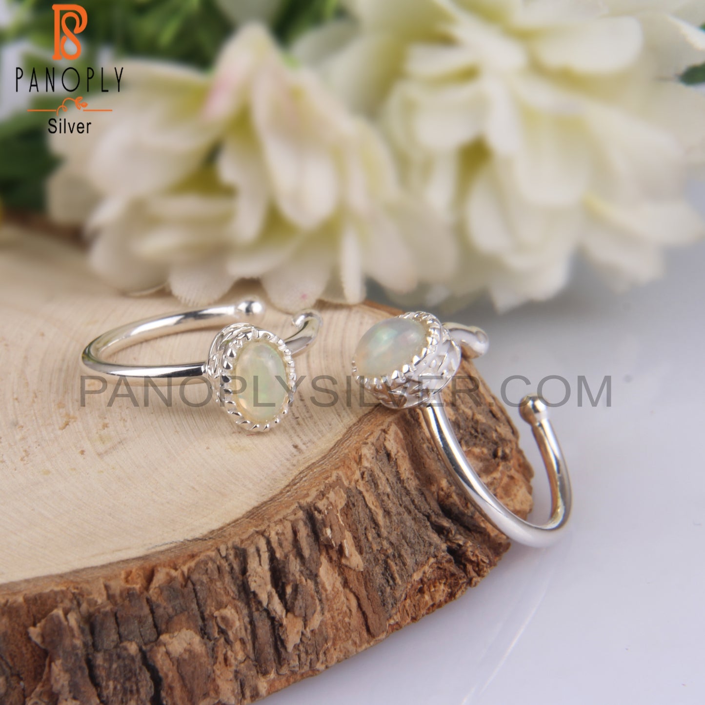 Ethiopian Opal Oval 925 Sterling Silver Hoop Earrings