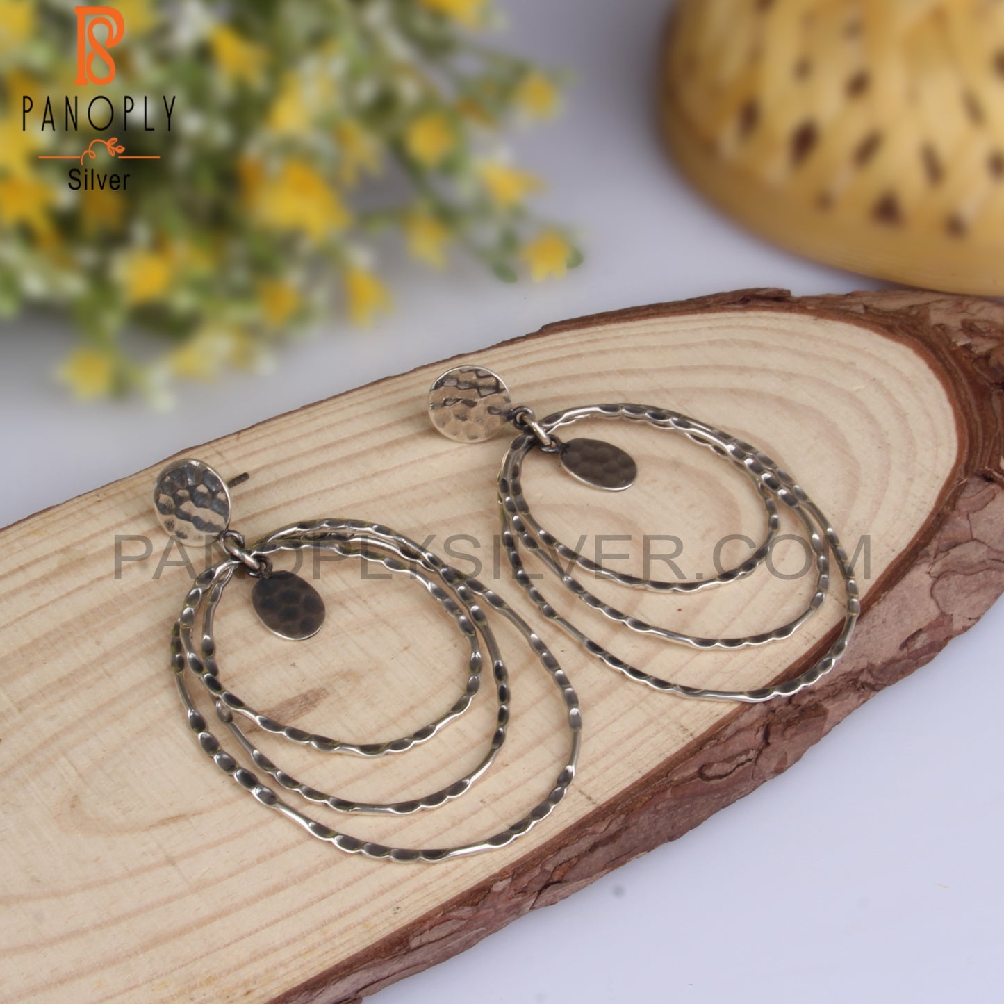 Round 925 Sterling Silver Plain Hoop Earrings