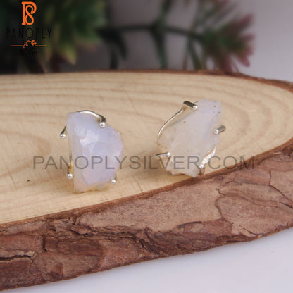 Ethiopian Opal Rough 925 Sterling Silver Earrings