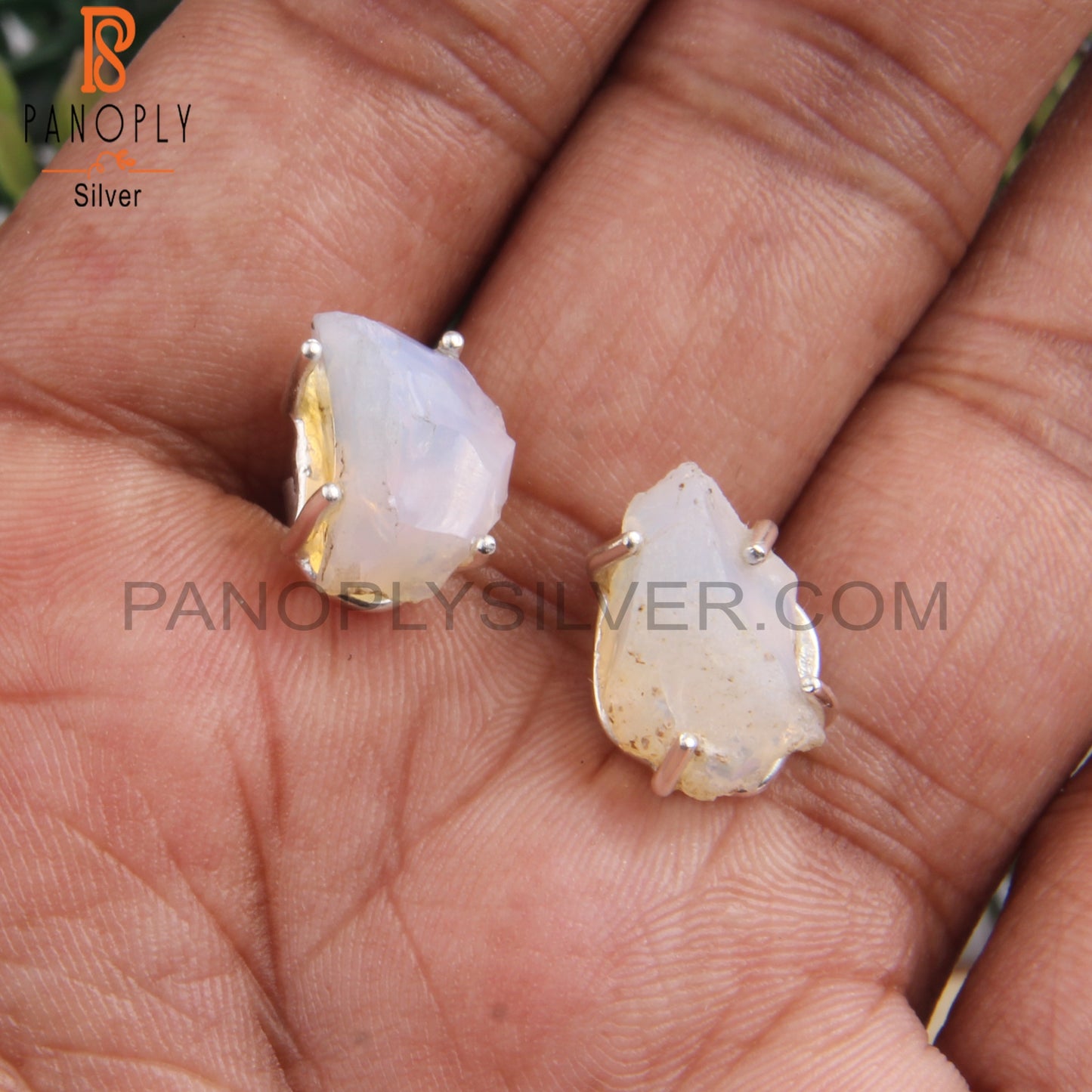 Ethiopian Opal Rough 925 Sterling Silver Earrings