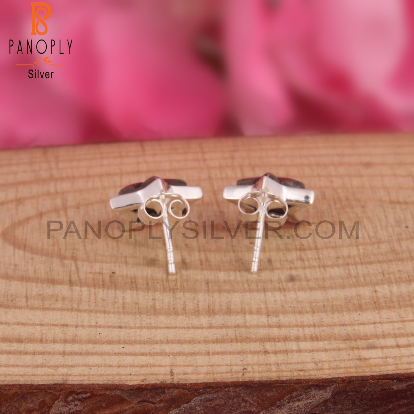 Pyrite Star Shape 925 Sterling Silver Studs Earrings