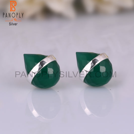 Green Onyx Drop 925 Sterling Silver Christmas Gift Earrings