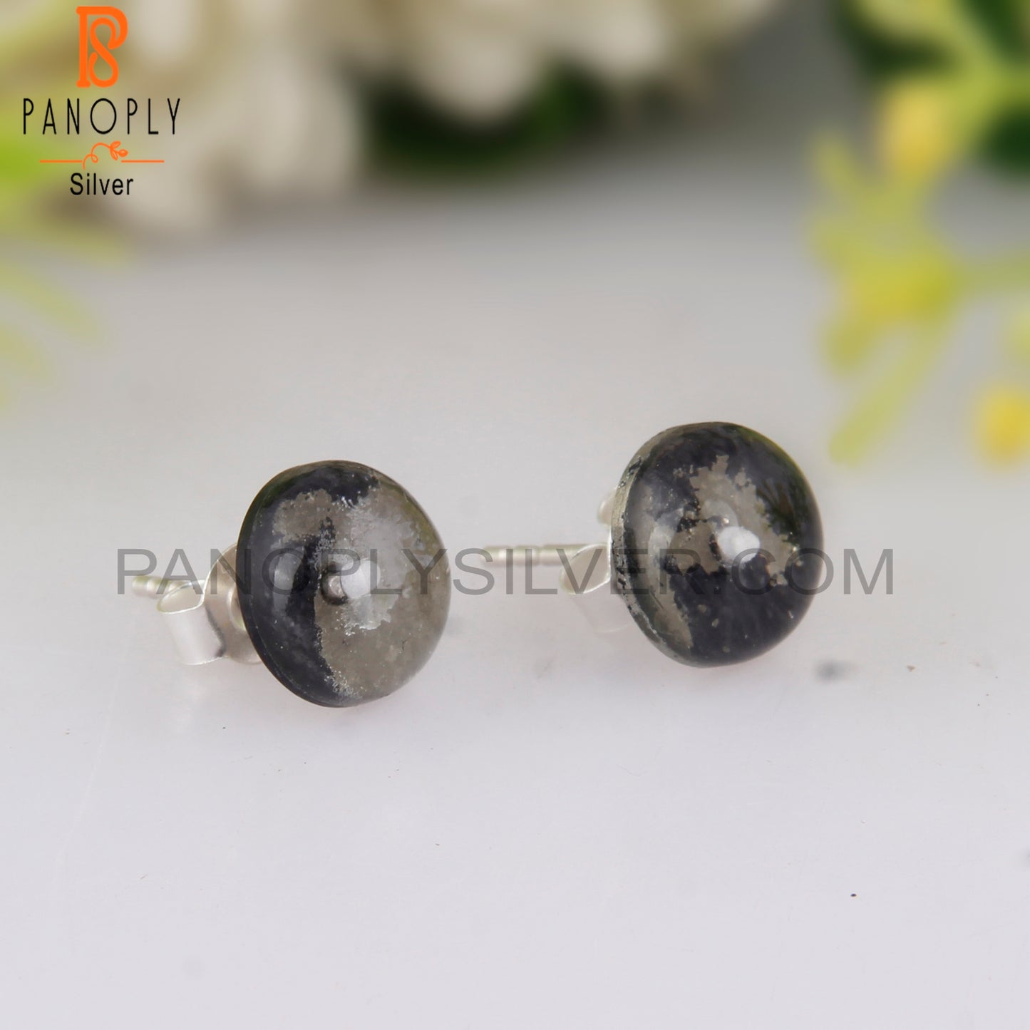 Doublet Apache Gold Crystal 925 Silver Earrings