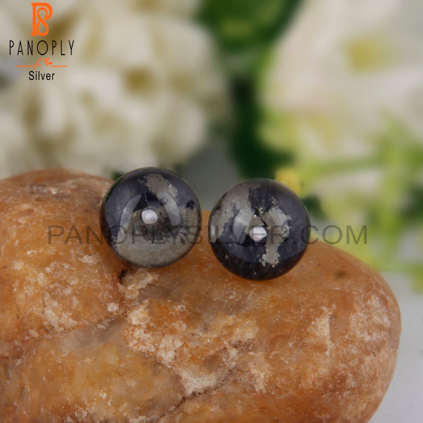 Doublet Apache Gold Crystal 925 Silver Earrings